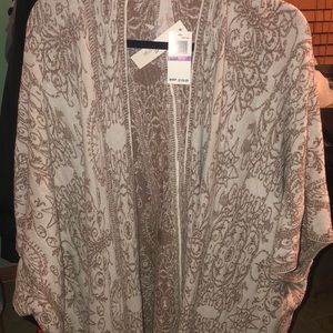 MelissaMcCarthy Tapestry Jacquard Fringe Poncho
